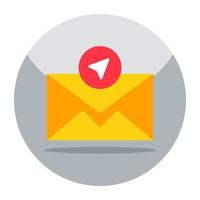 Conceptual flat design icon of send mail vector