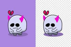 Cute Cartoon Ghost Sad and Broken Ghost, Good Design For Character Theme vector