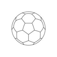 símbolo de icono de pelota de pie o pelota de fútbol para ilustración de arte, logotipo, sitio web, aplicaciones, pictograma, noticias, infografía o elemento de diseño gráfico. ilustración vectorial vector