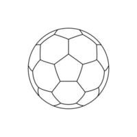 símbolo de icono de pelota de pie o pelota de fútbol para ilustración de arte, logotipo, sitio web, aplicaciones, pictograma, noticias, infografía o elemento de diseño gráfico. ilustración vectorial vector