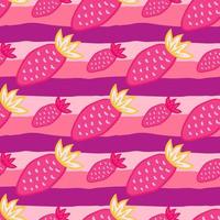 Hand drawn strawberries wallpaper.Doodle strawberry seamless pattern. Fruits backdrop. vector
