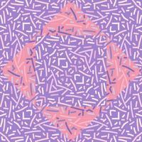 Creative tribal mosaic seamless pattern. Abstract geometric ethnic tile. Hand drawn lines vintage ornament. vector