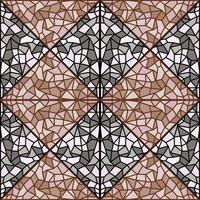 Decorative kaleidoscope seamless pattern. Creative optical illusions mosaic ornament. vector