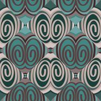 Seamless pattern in the spirals of a mosaic in retro style. Decorative abstract circle vintage ornament vector