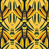 Abstract lines geometric ornament seamless pattern. Wave mosaic geometric endless wallpaper. vector