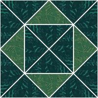 Contoured outline leaves mosaic seamless pattern. Palm leaf tile. Botanical foliage endless wallpaper. vector