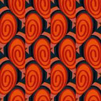 patrón impecable en las espirales de un mosaico de estilo retro. ornamento decorativo abstracto círculo vintage vector
