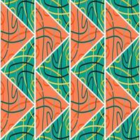Arabic style mosaic seamless pattern. Decorative abstract lines ornament. vector