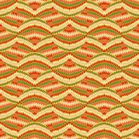 Hand drawn zig zag lines mosaic ornament. Abstract wave seamless pattern in doodle style. Creative stripes print wallpaper. vector