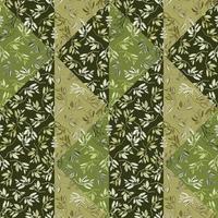 Hand drawn retro style branch tile. Botanical endless wallpaper. Beautiful vintage leaves mosaic seamless pattern. vector