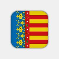 Valencian Community flag, autonomous community of Spain. Vector illustration.