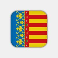 Valencian Community flag, autonomous community of Spain. Vector illustration.