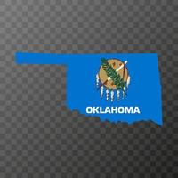 bandera del estado de oklahoma. ilustración vectorial vector