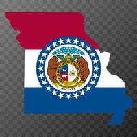 Missouri state flag. Vector illustration.