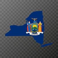 New York state flag. Vector illustration.