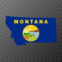 Montana state flag. Vector illustration.