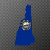 New Hampshire state flag. Vector illustration.