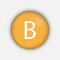 Vitamin B symbol. Vector illustration.