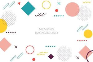 memphis background template vector