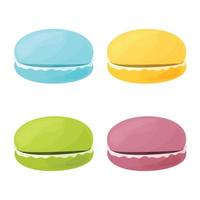 set of colorful macaroons vector