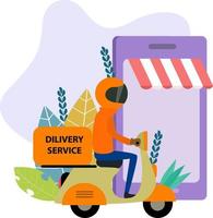 flat delivery services vector