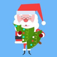 flat Santa Claus character vector