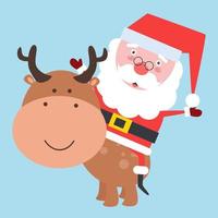 flat Santa Claus character vector