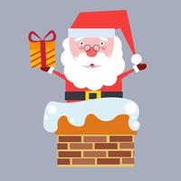 personaje plano de santa claus vector