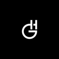 GH initial monogram vector icon illustration