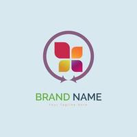 modern shape logo template design for brand or company and other vector