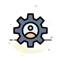 Gear Controls Profile Use Abstract Flat Color Icon Template vector