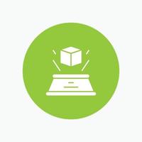 3d Box Hologram Imagination Presentation vector