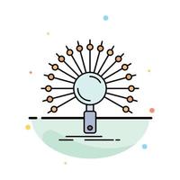 Data information informational network retrieval Flat Color Icon Vector