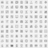 100 Business Icons for web and Print Material vector