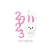 symbol of the new year 2023 vector