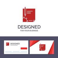 Creative Business Card and Logo template Contract Document File Page Paper Sign Signing Vector Illus