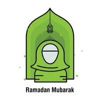 Ramadan Kareem concept banner vector illustration