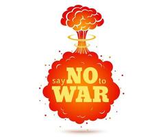 Say no to war vector