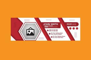 Modern Email Signature Header Design Template vector