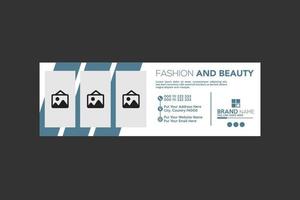 Modern Email Signature Header Design Template vector