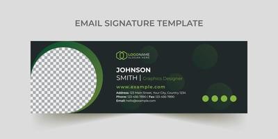 Corporate modern business email signature template vector