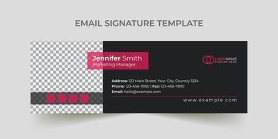 Corporate modern business email signature template vector