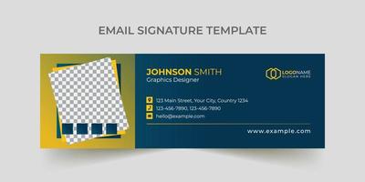 Corporate modern business email signature template vector