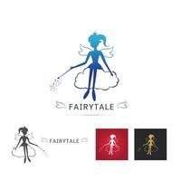 Fairy flying logo  vector