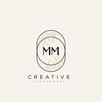 MM Initial Letter Flower Logo Template Vector premium vector art
