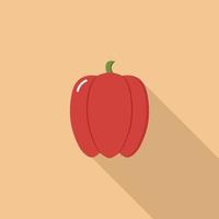 Simple icon of sweet bell peppers, paprika in a flat style with shadow. Vector illustration