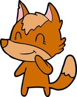 Vector fox character in cartoon style