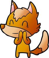 Vector fox character in cartoon style