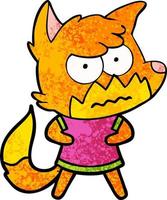 Vector fox character in cartoon style