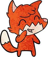 Vector fox character in cartoon style